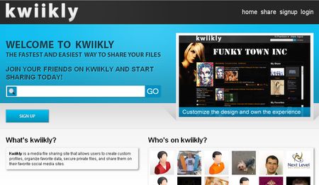 Kwiikly, Crea una pagina personalizada para compartir archivos
