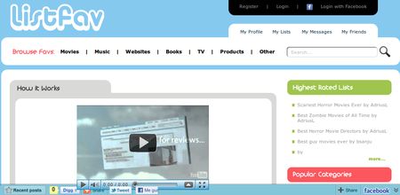 ListFav, Red Social para crear listas y compartirlas