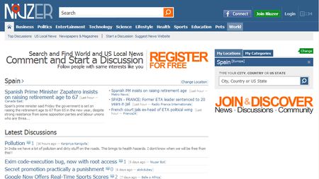 Niuzer, Las noticias de actualidad en tu region