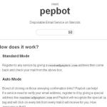 Pepbot, Otro servicio de email temporal