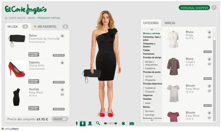 Probador virtual de ropa de El Corte Ingles