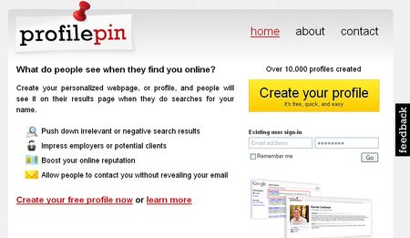 Profile Pin, Crea un completo perfil personal