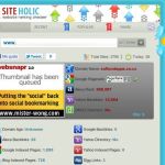 Siteholic, Chequea tu web en rakings y sitios sociales