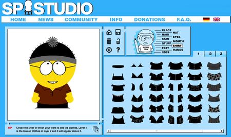 SP-Studio, Aplicacion web para crear avatares estilo South Park