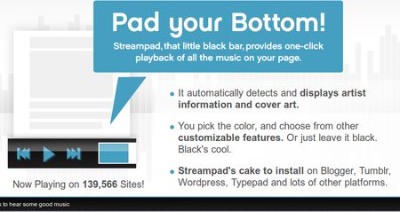 Streampad, Excelente reproductor para difundir streaming de musica en blogs