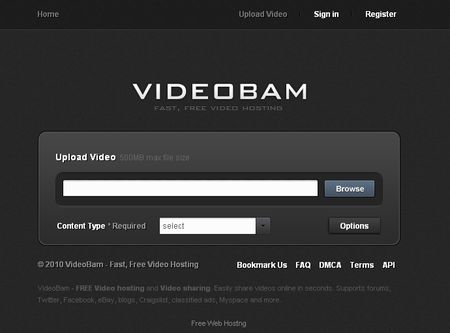VideoBam, Aloja tus videos y compartelos rapidamente en internet