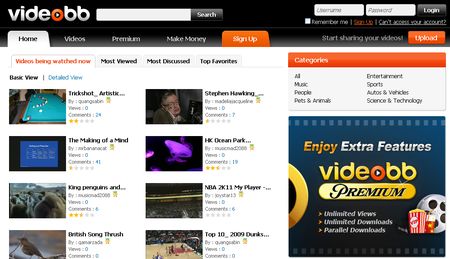 Videobb, servicio de alojamiento de vídeos similar a MegaVideo