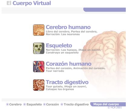 Virtual Body, Guia audiovisual del cuerpo humano