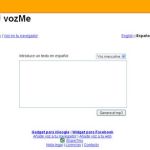 vozMe, Conversor de texto a voz online