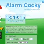 Alarm Cocky, Alarma online con varios sonidos