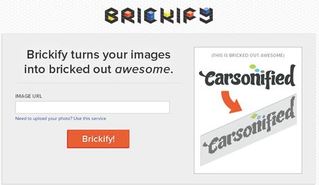 Brickify, Convierte imagenes en personajes de Lego