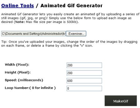 Animated Gif Generator, Crea imagenes gif animadas online y de forma gratuita