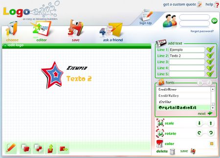 Logo Ease, Generador online y gratuito de logotipos