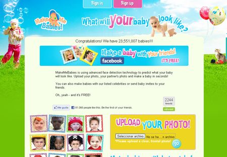 MakeMeBabies, Utilidad web para predecir como sera el rostro de tu futuro bebe
