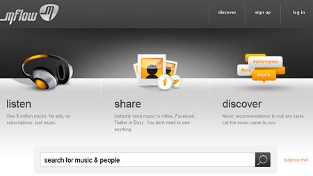 mflow, Escucha musica online y compartela en redes sociales