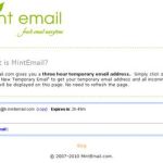 MintEmail, Consigue un correo temporal con un solo clic