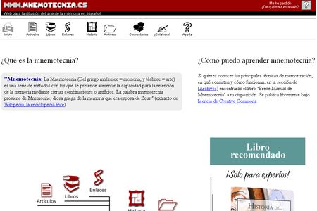 Mnemotecnia, la web para la difusion del arte de la memoria