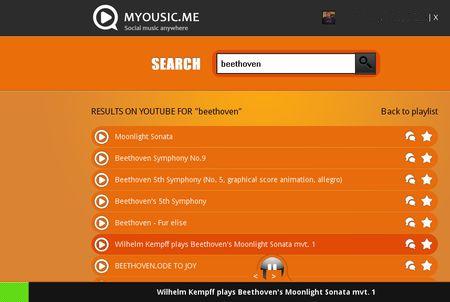 Myousic.me, Escucha musica a la carta desde internet