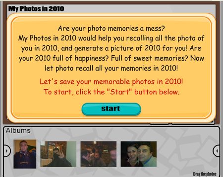 My Photos in 2010, Crea un collage con las mejores fotos que compartiste en Facebook el pasado año
