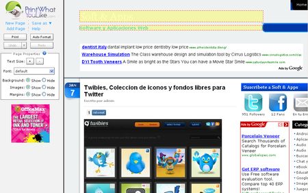 Print What You Like, elimina elementos superfluos antes de imprimir una web