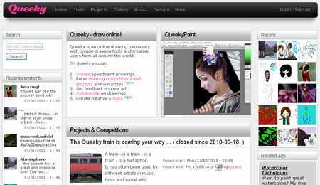 Queeky: Dibuja, comparte y vota animaciones online