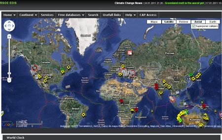 RSOE EDIS, Informacion en tiempo real sobre accidentes y desastres naturales