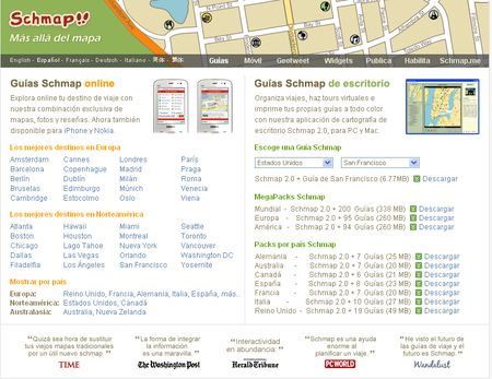 Schmap, Completas guias de viaje de las principales ciudades de Europa