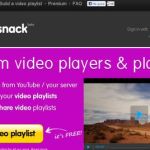 TubeSnack, Crea un reproductor y playlist de videos online y personalizado