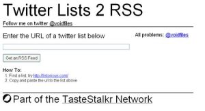 twitterlists2rss
