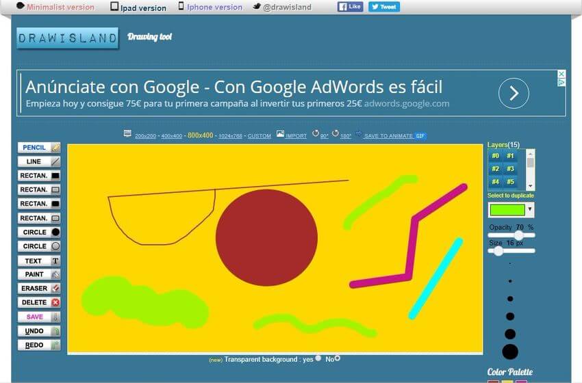 DrawIsland - dibujar y crear animaciones