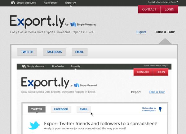 Export.ly, Realiza copias de seguridad de Twitter, Facebook y Gmail