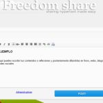 FreedomShare, Publica contenidos o reflexiones y compartelos