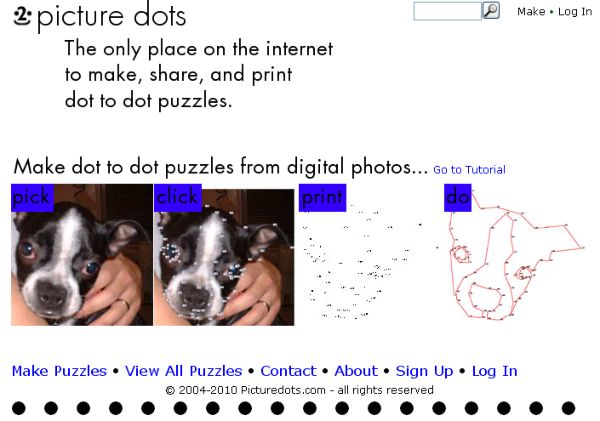 PictureDots, Crea pasatiempos con dibujos para unir los puntos