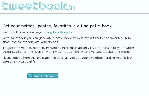 TweetBook, Exporta todos tus tweets a documento pdf