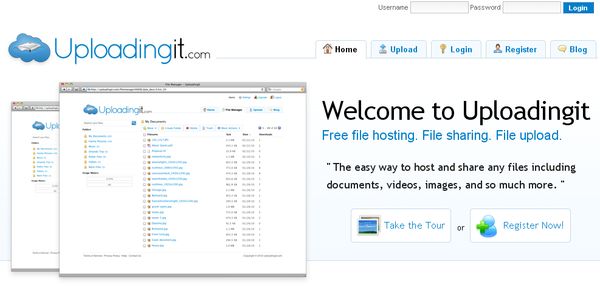 Uploadingit, Disco duro virtual gratuito que ofrece 20 Gb de almacenamiento