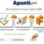 Apunti, Programa emails para que se envien en el futuro