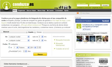 Conduzco, Busca compañeros de viaje para compartir coche