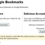 Herramienta para exportar marcadores de Delicious a Google Bookmarks