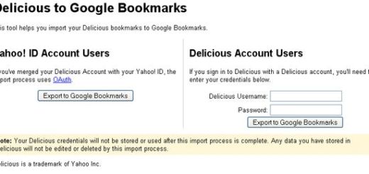 Herramienta para exportar marcadores de Delicious a Google Bookmarks