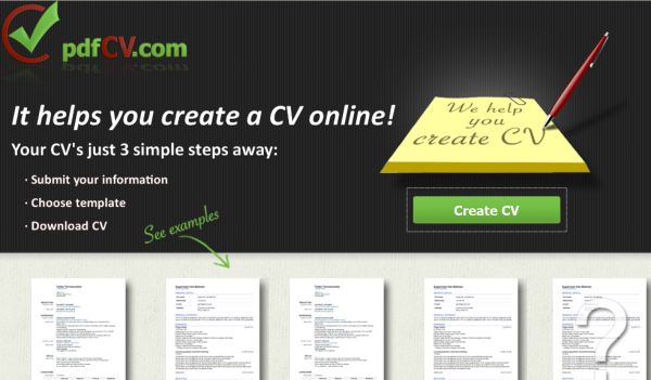 pdfCV, Herramienta para crear un curriculum online
