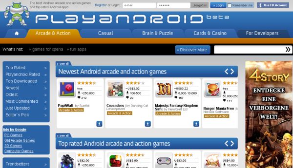 PlayAndroid, Directorio que selecciona los mejores juegos para Android