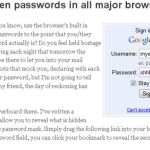 Reveal Passwords, Revela cualquier contraseña olvidada con este Bookmarklet