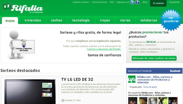 Rifalia: Participa en sorteos gratuitos, rifas y concursos