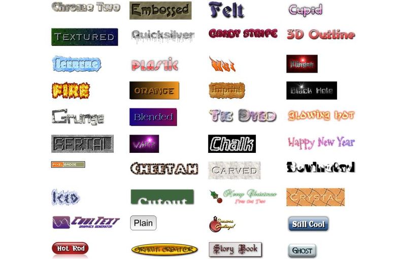 CoolText: generador gratuito de gráficos, botones y logotipos