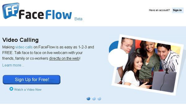 FaceFlow, realiza videoconferencias hasta con 4 personas simultáneamente