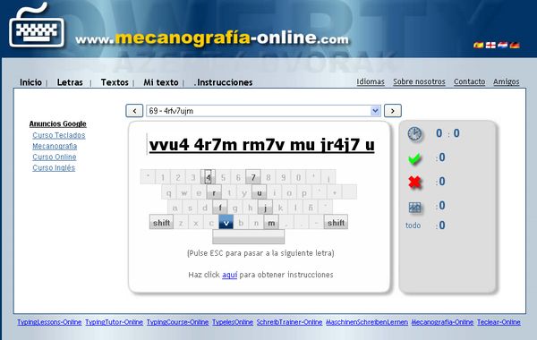 MecanografiaOnline, Aprende a escribir con 10 dedos