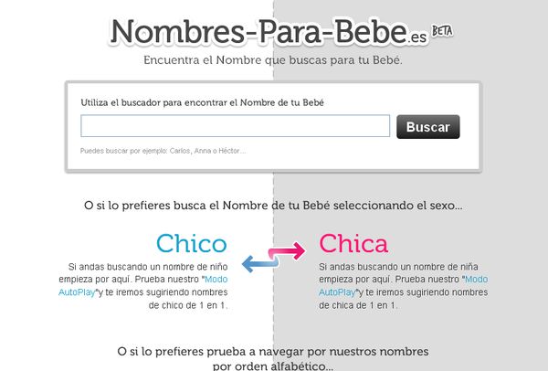 NombresParaBebe, Una ayuda para escoger el nombre de tu bebé