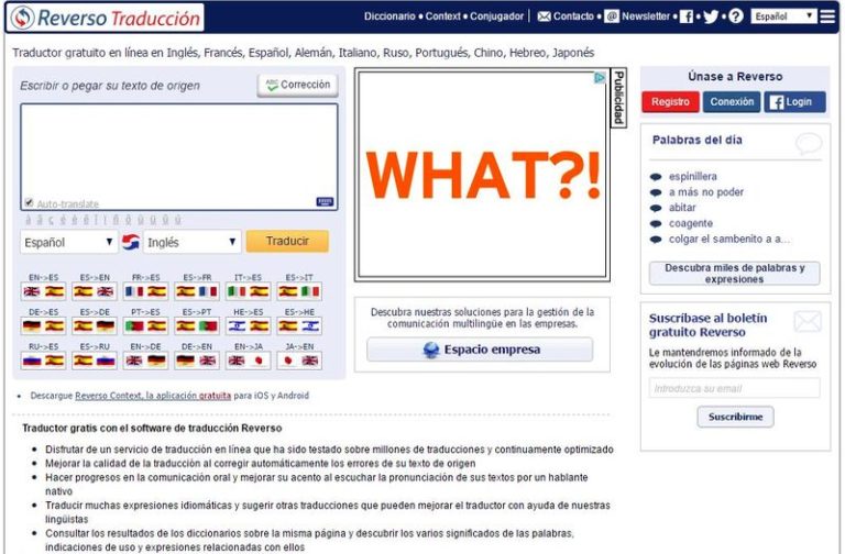 Reverso diccionario, traductor online, conjugador de verbos y más