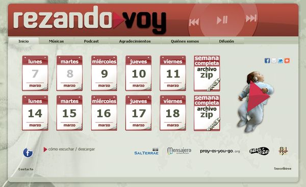 RezandoVoy, Descarga de oraciones para todos los dias de la semana