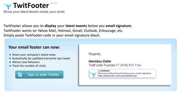 TwitFooter, inserta tus últimos tweets en el pie de tus emails